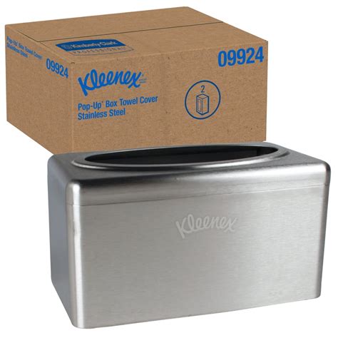 kimberly clark kleenex 09924 stainless steel box|kleenex box towel covers.